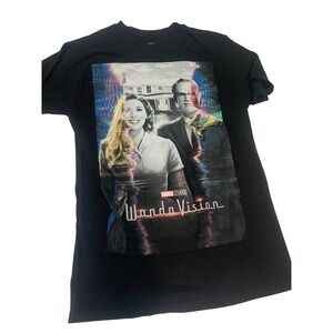 Marvel WandaVision T-Shirt Mens Small Black Graphic Tee TV‎ Show Series